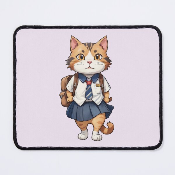 Item preview,  Cute Cat Student Girl with a Bag – Stylish and Adorable designed and sold by Babayaa.