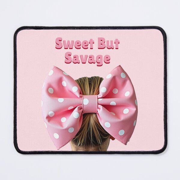 Item preview, Sweet but Savage – Pink Diamond Bow Girl designed and sold by BlindCatCreative.