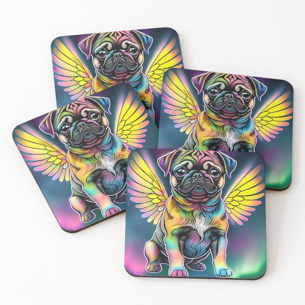 Item preview, Rainbow Galaxy Space Pug designed and sold by The Devil That You Forgot.