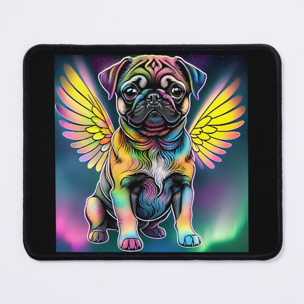 Item preview, Rainbow Galaxy Space Pug designed and sold by The Devil That You Forgot.