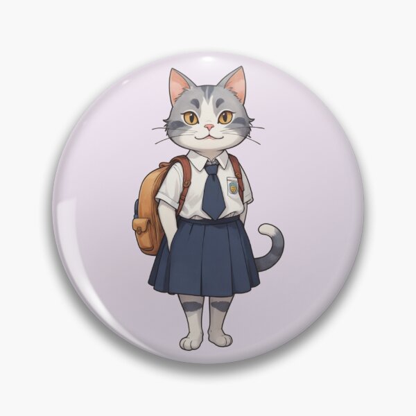 Item preview, Beautiful School Girl Cat – Elegant and Stylish Student Cat designed and sold by Babayaa.