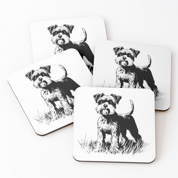 Item preview, Mini Schnauzer Dog Small Toy Pet Lap Puppy Canine Cute designed and sold by inkoutninja.