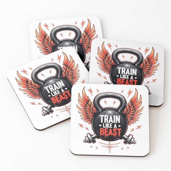 Item preview, Train Like a Beast – Hardcore Kettlebell Fitness Motivation Design designed and sold by Madustoks.
