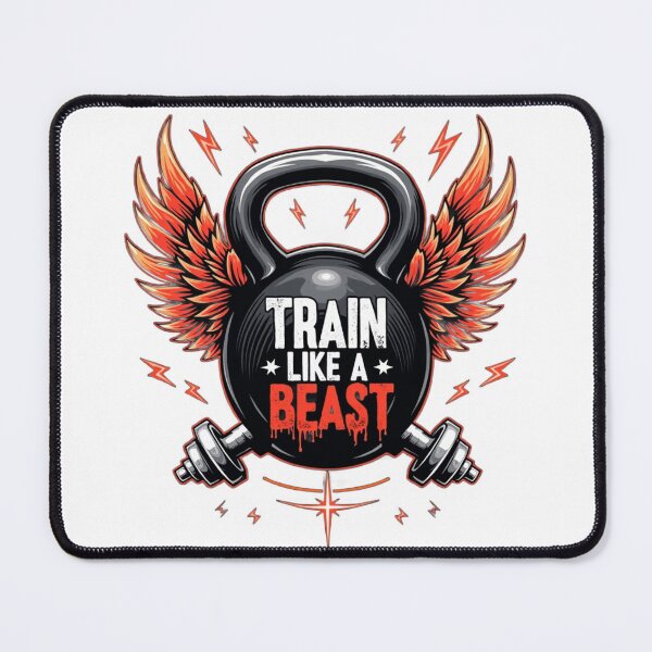 Item preview, Train Like a Beast – Hardcore Kettlebell Fitness Motivation Design designed and sold by Madustoks.