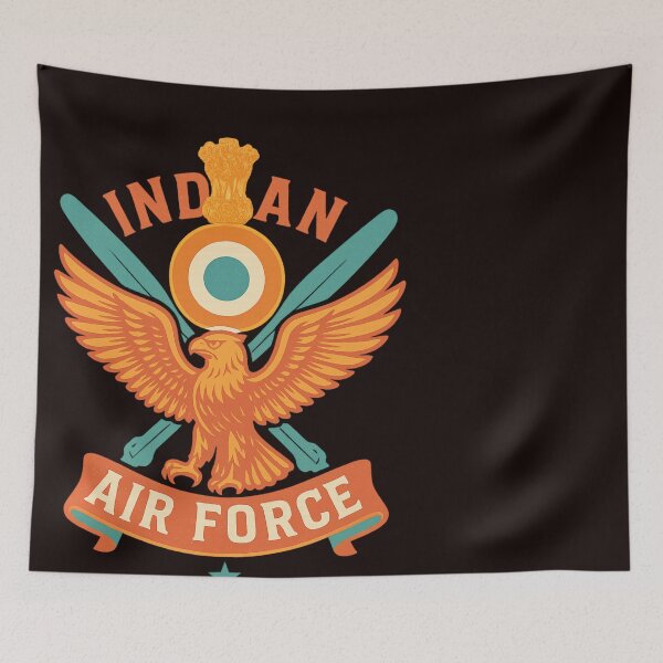 Item preview, Indian Air Force Emblem – Eagle Crest with Ashoka Chakra designed and sold by Places On Earth.