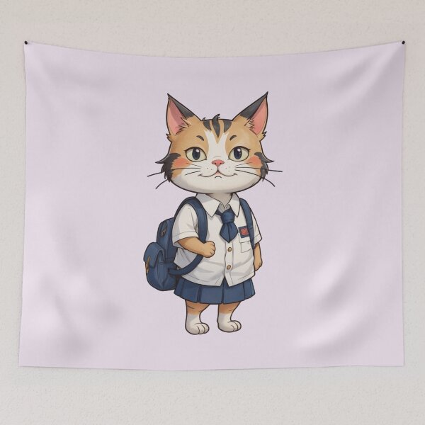 Item preview, Orange School Cat – The Mischievous Student designed and sold by Babayaa.