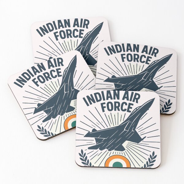 Item preview, Indian Air Force Jet Takeoff – Emblem and Tricolor Roundel designed and sold by Places On Earth.