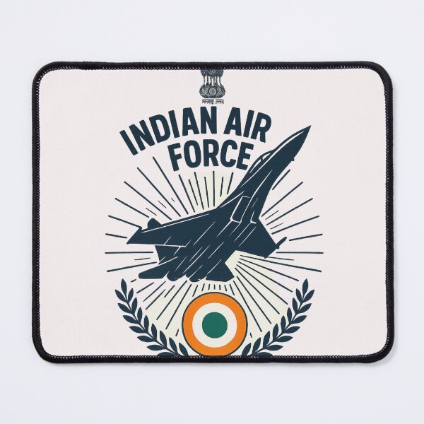 Item preview, Indian Air Force Jet Takeoff – Emblem and Tricolor Roundel designed and sold by Places On Earth.
