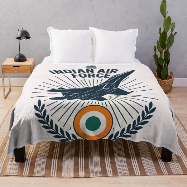 Item preview, Indian Air Force Jet Takeoff – Emblem and Tricolor Roundel designed and sold by Places On Earth.