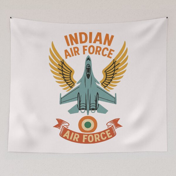 Item preview, Indian Air Force – Fighter Jet with Wings and Banner designed and sold by Places On Earth.