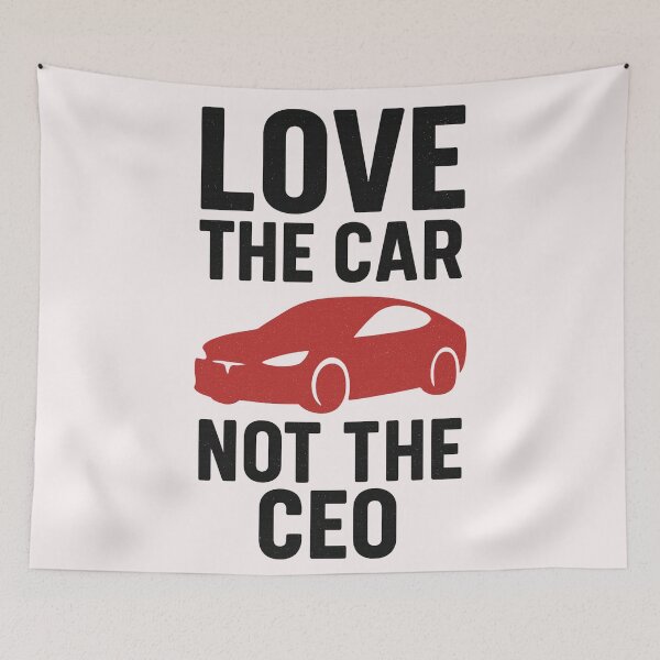 Item preview, Love the Car Not the CEO – Anti-Elon EV Statement designed and sold by Places On Earth.