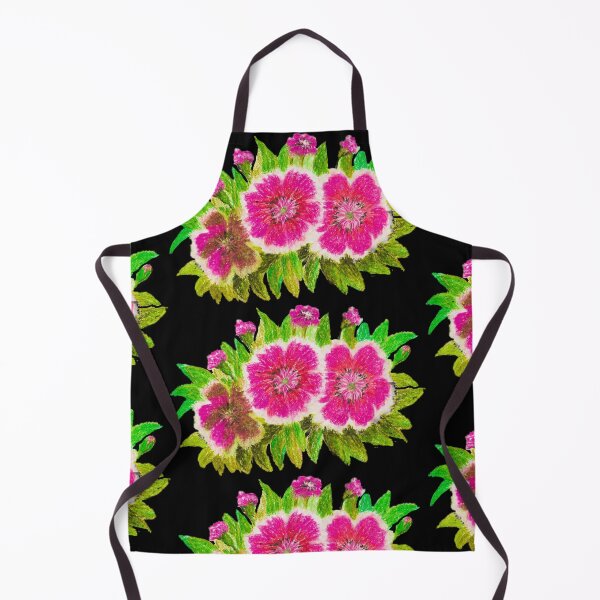 Item preview, pink white Dianthus flowers designed and sold by tintingouw.