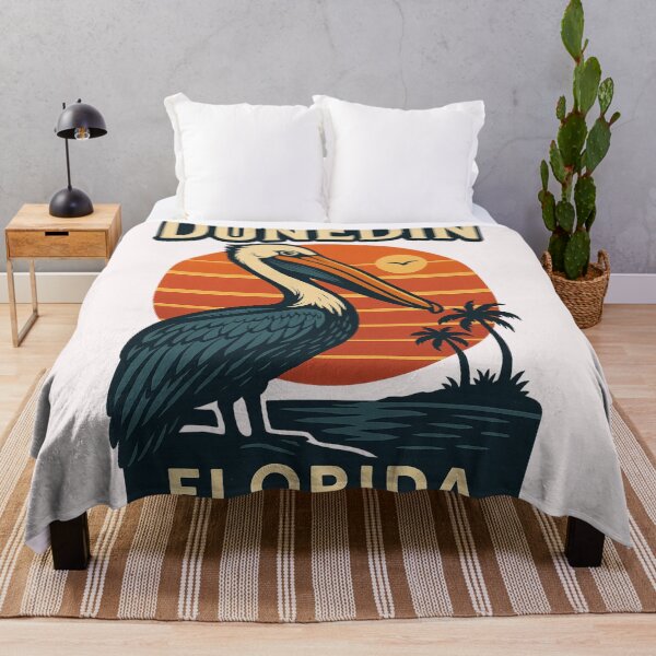 Item preview, Dunedin Florida – Pelican at Sunset Retro Design designed and sold by Places On Earth.