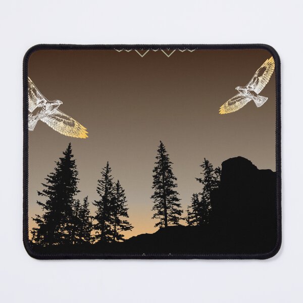 Item preview, Hawks and Mountain Brown and Gold designed and sold by Tony Anderson Designs.