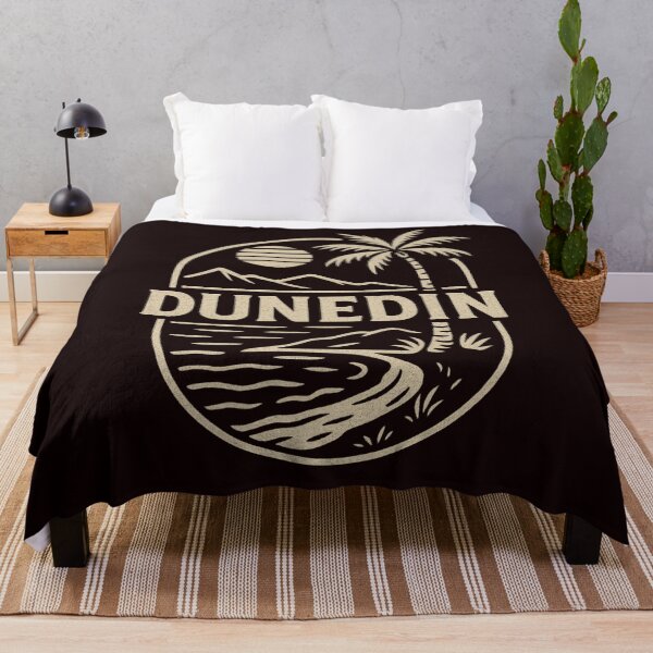 Item preview, Dunedin Coastline – Vintage Line Art Beach Badge designed and sold by Places On Earth.