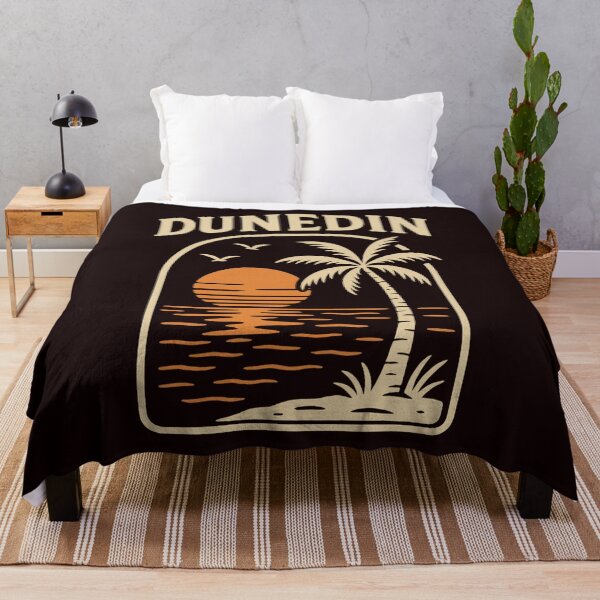 Item preview, Dunedin Sunset Glow – Tropical Beach Scene with Palms and Birds designed and sold by Places On Earth.