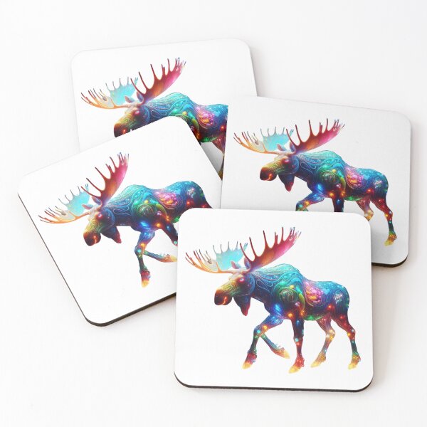 Item preview, Glassy Glow: Vibrant Moose Radiance designed and sold by GloriousArtSKD.