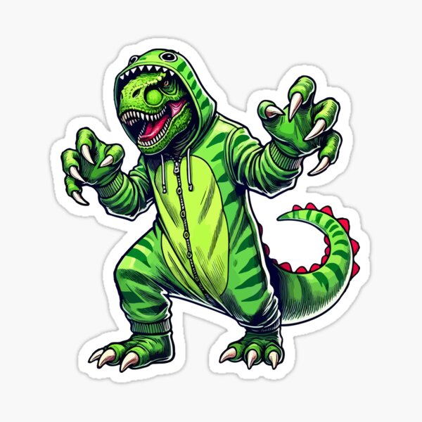Item preview, T rex Wearing Dinosaur Costume Halloween Cosplay T-Rex designed and sold by Artistoos.