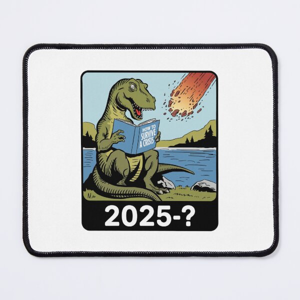 Item preview, how to survive a crisis, dinosaur, tariffs, trump, funnyfits70, Humor, Funny, retro, vintages, funny quotes, animal humor, designed and sold by FunnyFits70.