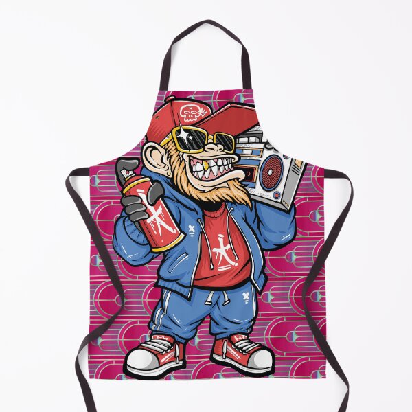 Item preview, cool hip hop monkey with boombox designed and sold by Mauswohn.