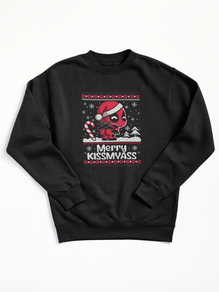 Thumbnail 2 von 7, Pullover, Merry Kissmyaass Deadpooll Hässlicher Weihnachtspullover designt und verkauft von CoopermanLandi.
