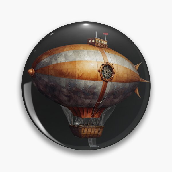 Artikelvorschau, Skybound Voyager – Vintage Steampunk Luftschiff in Aquarell entworfen und verkauft von CharmingGarden.
