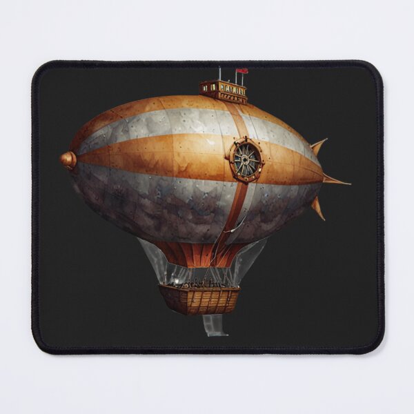 Item preview, Skybound Voyager – Vintage Steampunk Airship in Watercolor designed and sold by CharmingGarden.