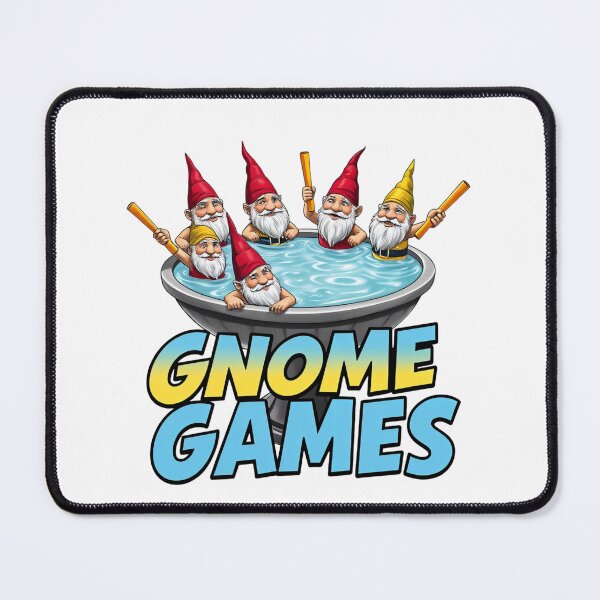 Aperçu de l'œuvre Gnome Games - Whimsical Water Bowl Fun for Garden Lovers créée et vendue par latelierdechris.