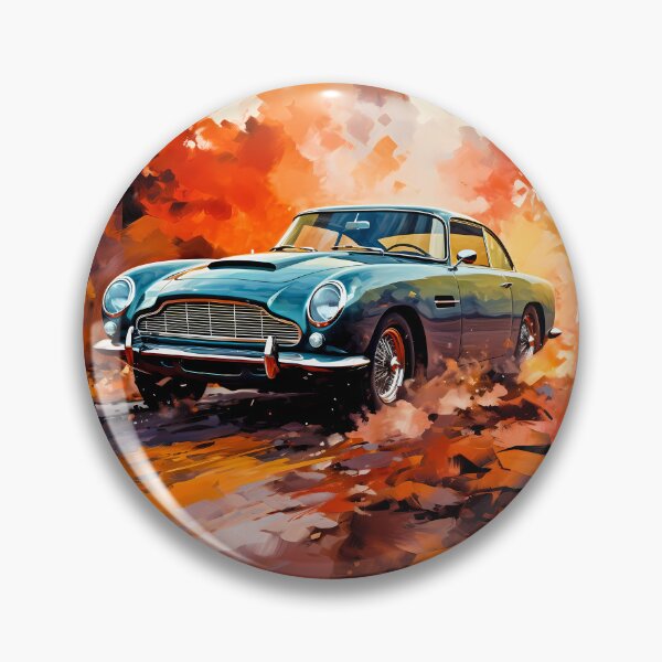 Item preview, Timeless British Classic Car Framed By Golden Leaves designed and sold by RevUpDesign.
