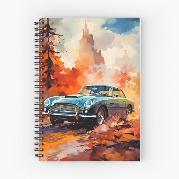 Item preview, Timeless British Classic Car Framed By Golden Leaves designed and sold by RevUpDesign.