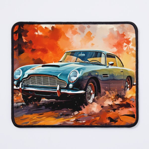 Item preview, Timeless British Classic Car Framed By Golden Leaves designed and sold by RevUpDesign.