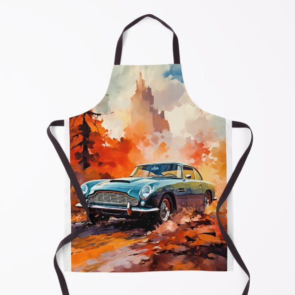 Item preview, Timeless British Classic Car Framed By Golden Leaves designed and sold by RevUpDesign.
