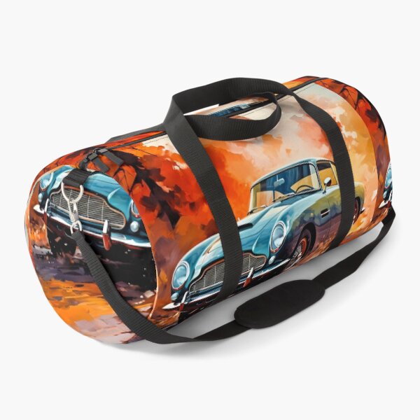 Item preview, Timeless British Classic Car Framed By Golden Leaves designed and sold by RevUpDesign.