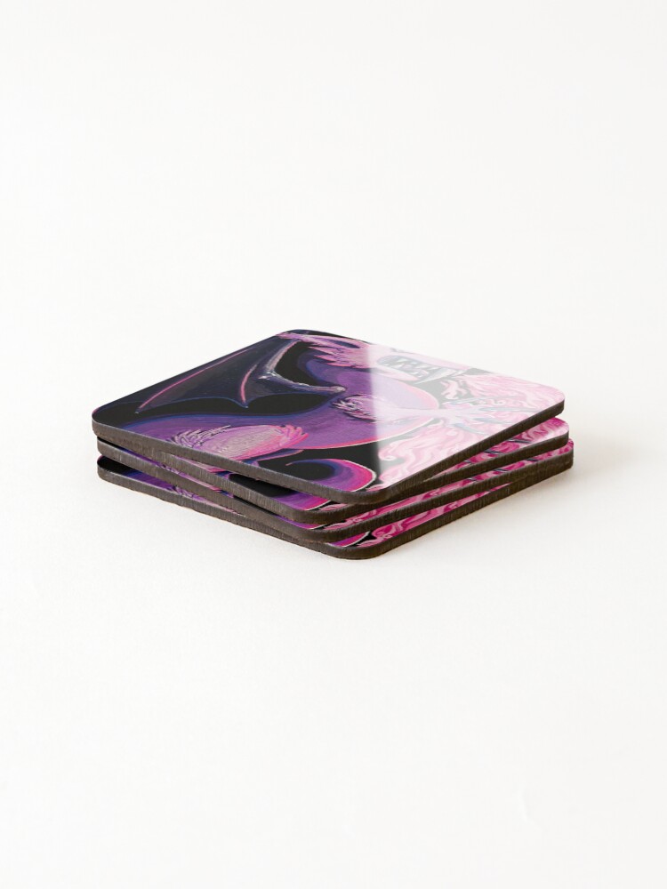 Thumbnail 4 of 5, Coasters (Set of 4), Wrath designed and sold by RabbitsOnChalk.