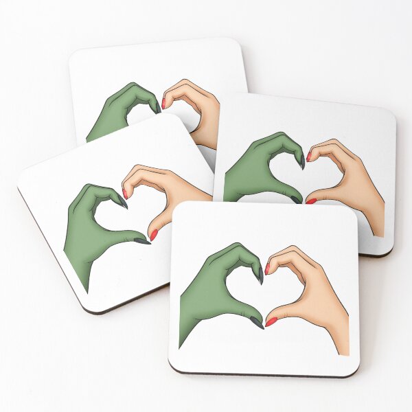 Item preview, Monster Love – Witch & Girl Hands in Heart Shape designed and sold by sabily.