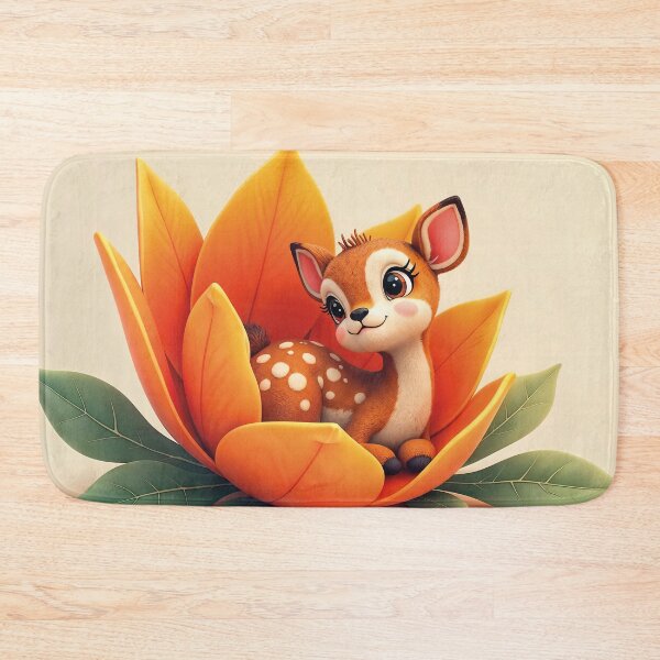 Item preview, Cute deer with flower designed and sold by Mauswohn.