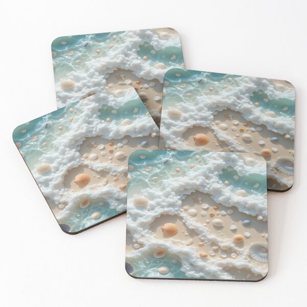 Item preview, Waves gently wash over a sandy beach designed and sold by InezPhotography.