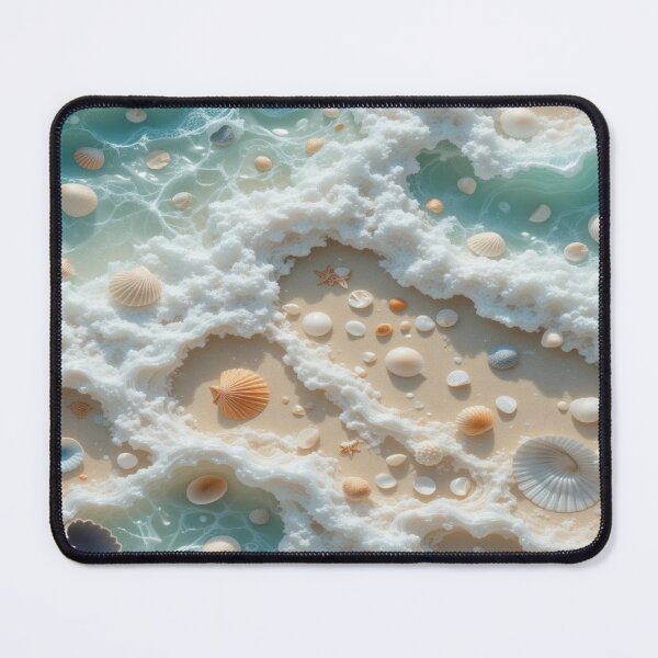 Item preview, Waves gently wash over a sandy beach designed and sold by InezPhotography.