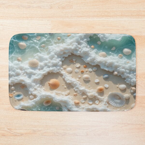 Item preview, Waves gently wash over a sandy beach designed and sold by InezPhotography.