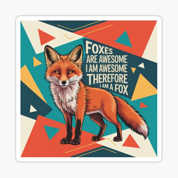 Item preview, Foxes Are Awesome I am Awesome Therefore I am A Fox Woodland Animal designed and sold by SurrealArtSzysz.