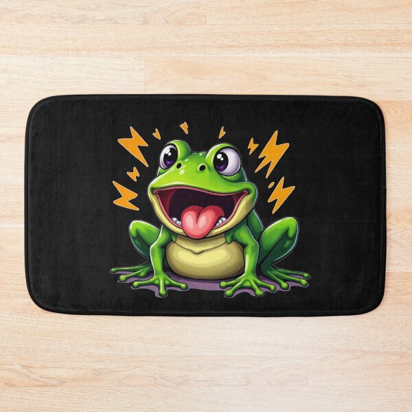 Item preview, Screaming Frog Energetic Frog - Playful Cartoon Amphibian Adventure Design designed and sold by latelierdechris.