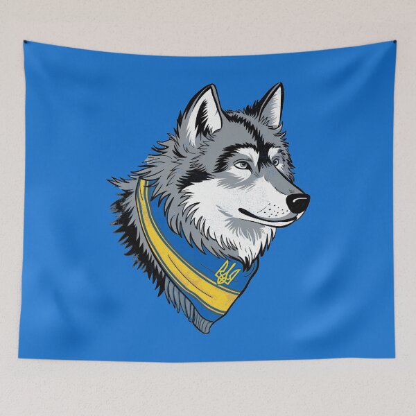 Item preview, Ukrainian Wolf Symbol, Strong and Proud Pro-Ukraine Art designed and sold by Art2Me.