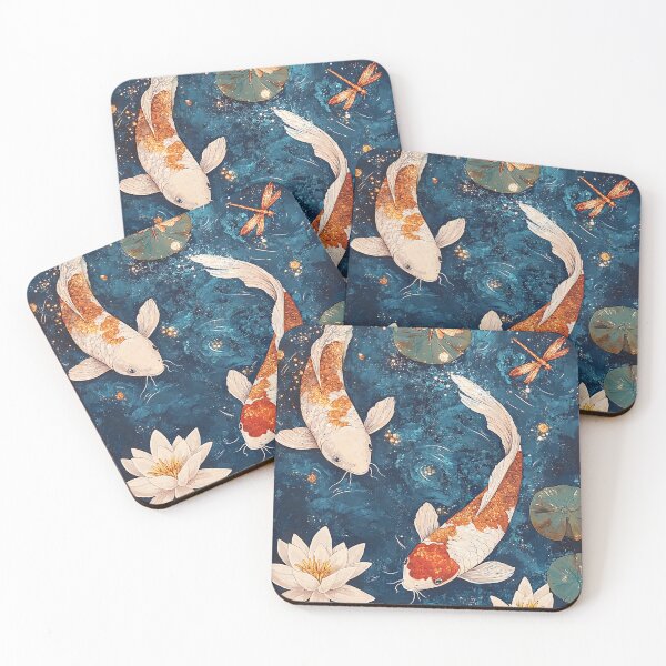 Item preview, Koi dream | koi swimming in a starry pond designed and sold by KalicoDreams.