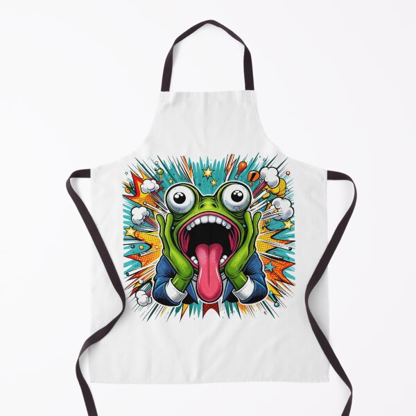 Item preview, Screaming froggy Shocked Frog Explosion - Energetic Cartoon Amphibian Reaction designed and sold by latelierdechris.