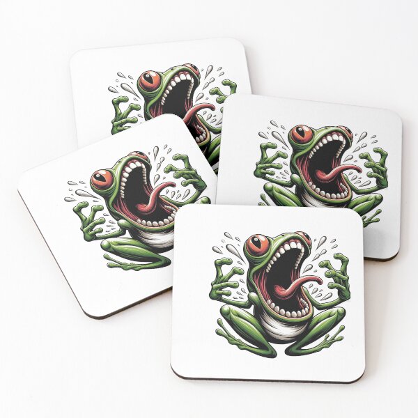 Item preview, Screaming froggy Froggy Splash - Exuberant Cartoon Amphibian Design designed and sold by latelierdechris.