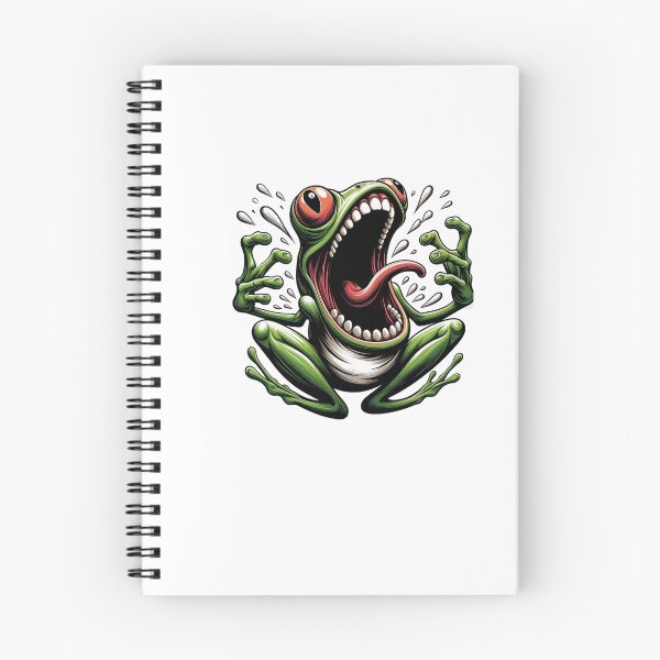 Item preview, Screaming froggy Froggy Splash - Exuberant Cartoon Amphibian Design designed and sold by latelierdechris.