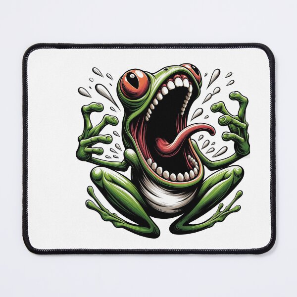 Item preview, Screaming froggy Froggy Splash - Exuberant Cartoon Amphibian Design designed and sold by latelierdechris.
