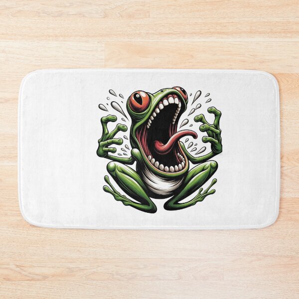 Item preview, Screaming froggy Froggy Splash - Exuberant Cartoon Amphibian Design designed and sold by latelierdechris.