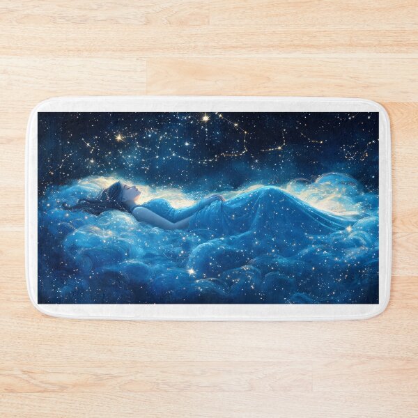Item preview, A peaceful figure lying under a glowing canopy of stars, where constellations form symbols of eternal love in the heavens above. designed and sold by wonderisland.