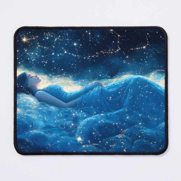Item preview, A peaceful figure lying under a glowing canopy of stars, where constellations form symbols of eternal love in the heavens above. designed and sold by wonderisland.
